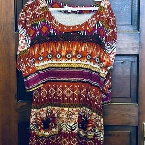 Vibrant Patterned Joe Browns Sweater Dress.